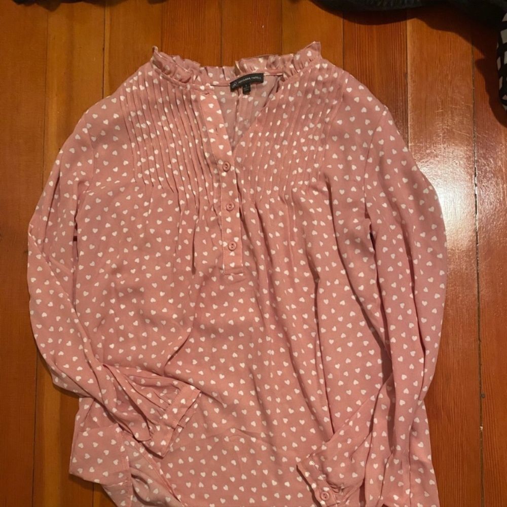 Heart Print Blouse - Picture 1 of 1